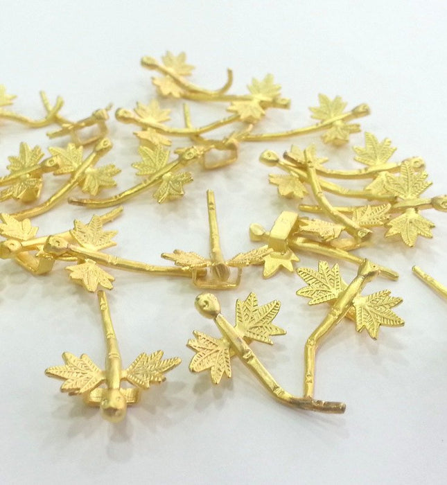 2 Gold Dragonfly Charms , Gold Plated Brass 2 Pcs (25x15 mm)  G3042