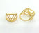 Geometric Ring Blank  (11x11x11mm blank), Gold Plated  Brass , Findings  G3047