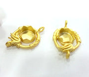 Gold Plated Cabochon Base ,Findings,Pendant  G3016