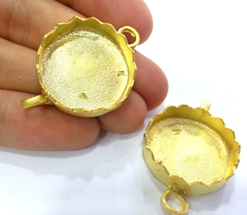 Gold Plated Cabochon Base ,Findings  G3017