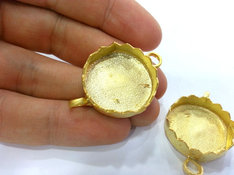 Gold Plated Cabochon Base ,Findings  G3017