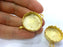 Gold Plated Cabochon Base ,Findings  G3017