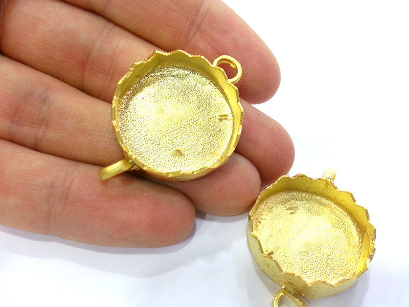 Gold Plated Cabochon Base ,Findings  G3017