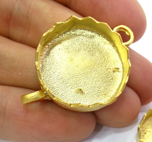 Gold Plated Cabochon Base ,Findings  G3017