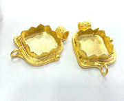 Gold Plated Cabochon Base ,Findings,Pendant  G3018