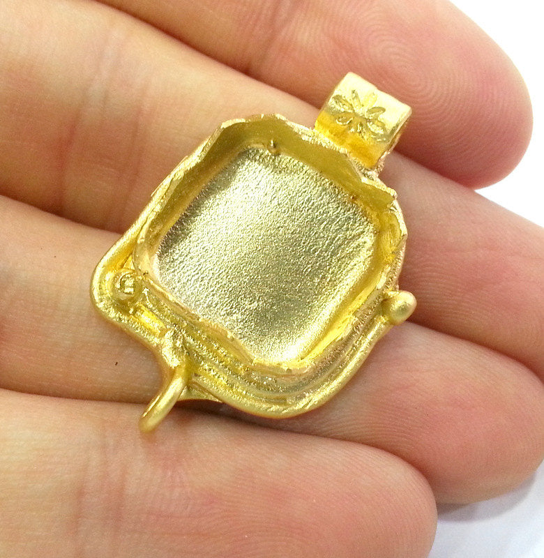 Gold Plated Cabochon Base ,Findings,Pendant  G3018