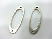 2 Antique Silver Plated Connector  with two holes (54x20 mm)  G3024