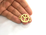Gold Plated Charms Peace Charms (33x23 mm)  G3174