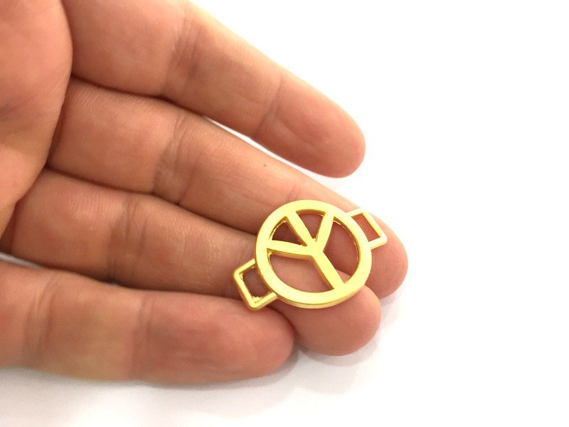 Gold Plated Charms Peace Charms (33x23 mm)  G3174