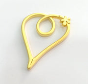 Gold Plated Heart Pendant (50x38 mm)  G3166