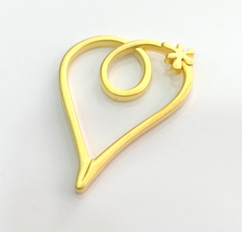 Gold Plated Heart Pendant (50x38 mm)  G3166