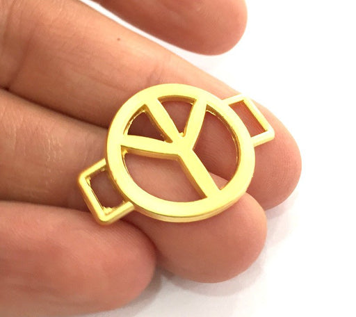 Gold Plated Charms Peace Charms (33x23 mm)  G3174