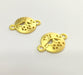2 Pcs (24x16 mm)  Tree Charms, Gold Plated Metal G3177