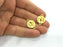 2 Pcs (24x16 mm)  Tree Charms, Gold Plated Metal G3177