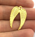 2 Pcs (30x20 mm) Gold Plated Wings Charms,  G3185