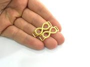 2 Infinity Charms Matte Gold Charms (32x11 mm)  G3186
