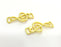 2 Gold Connector Musical Note Charms, Gold Plated Metal 2 Pcs (35x15 mm)  G3200