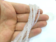 135 Pcs (4x3 mm)  Opal Rondelle Faceted Glass Beads , 1 strand approx 45 cm ( approx 17,5 inch)  G6725