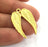 2 Pcs (30x20 mm) Gold Plated Wings Charms,  G3185