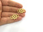 2 Gold Anchor Charms, Gold Plated Metal 2 Pcs (30x20 mm)  G3207