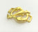 2 Fish Charms, Gold Plated Metal (30x20 mm) G3220
