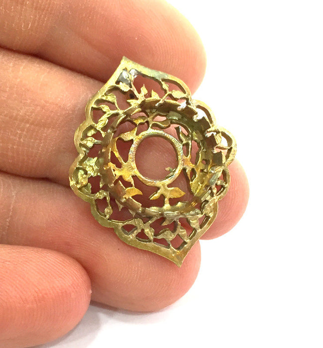 Raw Brass  Bezel Settings,Cabochon Base,Mountings G3230