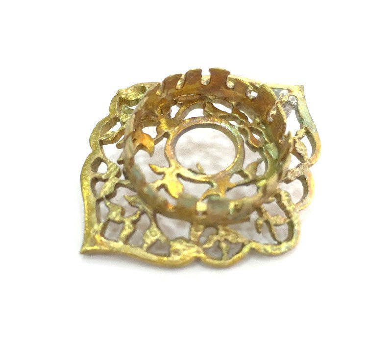 Raw Brass  Bezel Settings,Cabochon Base,Mountings G3230