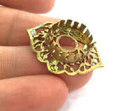 Raw Brass  Bezel Settings,Cabochon Base,Mountings G3230