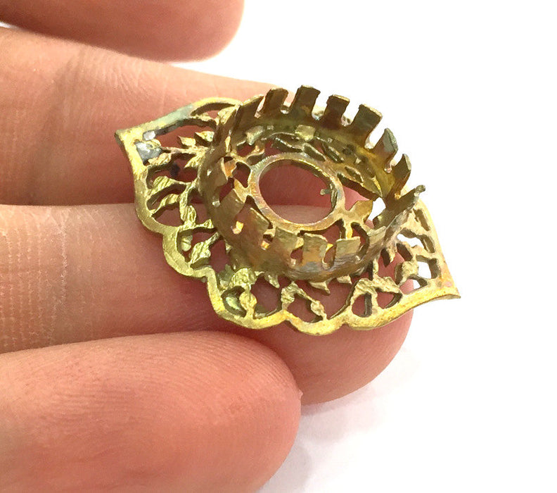 Raw Brass  Bezel Settings,Cabochon Base,Mountings G3230