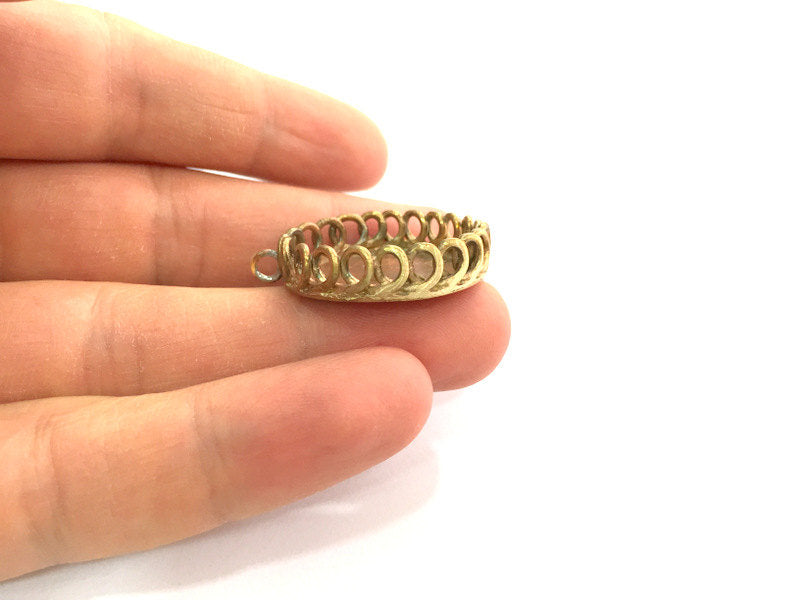 Raw Brass  Bezel Settings,Cabochon Base,Mountings G3231