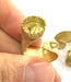 Raw Brass Adjustable Ring  (14mm Blank) , Bezel Settings,Cabochon Base,Mountings G3234