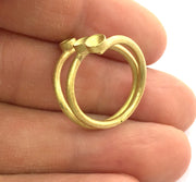 Raw Brass Adjustable Ring Blank ( 4mm blank), Bezel Settings,Cabochon Base,Mountings G3239