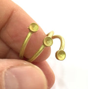 Raw Brass Adjustable Ring Blank ( 4mm blank), Bezel Settings,Cabochon Base,Mountings G3239