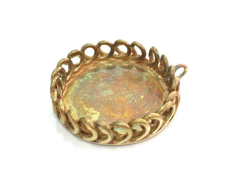 Raw Brass  Bezel Settings,Cabochon Base,Mountings G3231