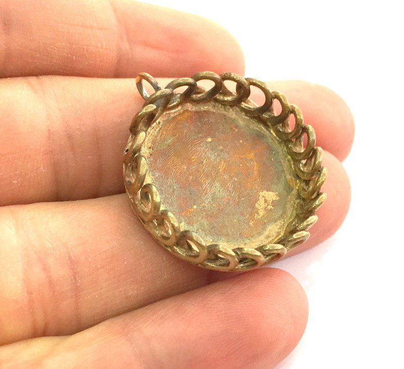 Raw Brass  Bezel Settings,Cabochon Base,Mountings G3231