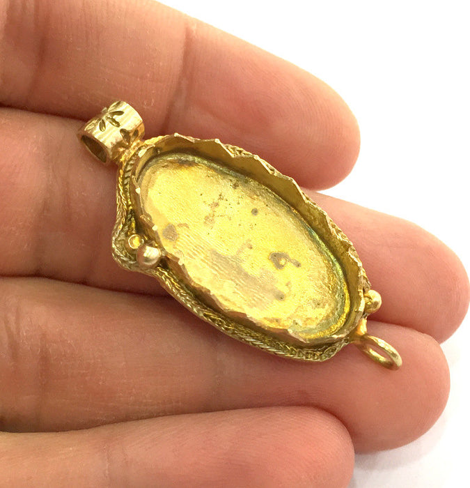 Raw Brass  Bezel Settings,Cabochon Base,Mountings G3233