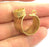 Raw Brass Adjustable Ring  (14mm Blank) , Bezel Settings,Cabochon Base,Mountings G3234