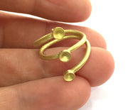 Raw Brass Adjustable Ring Blank ( 4mm blank), Bezel Settings,Cabochon Base,Mountings G3239