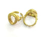 Raw Brass Ring Blank Ring Settings Ring Bezel Ring Base Cabochon Mountings Adjustable   (18x13 mm Drop Blank)  G3241