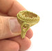 Raw Brass Ring Blank Ring Settings Ring Bezel Ring Base Cabochon Mountings Adjustable   (18x13 mm Drop Blank)  G3241
