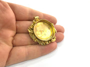 Raw Brass  Bezel Settings,Cabochon Base,Mountings G3243
