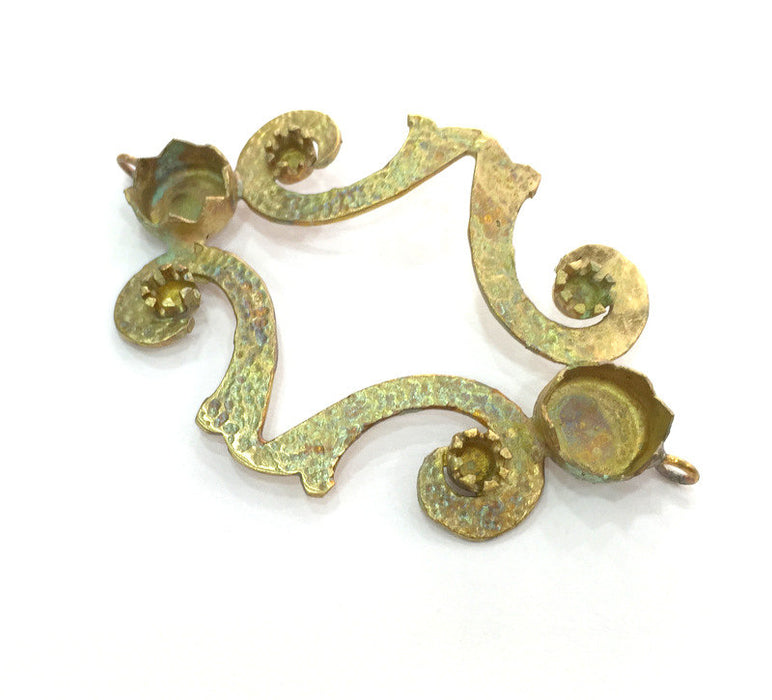 Raw Brass  Bezel Settings,Cabochon Base,Mountings G3244