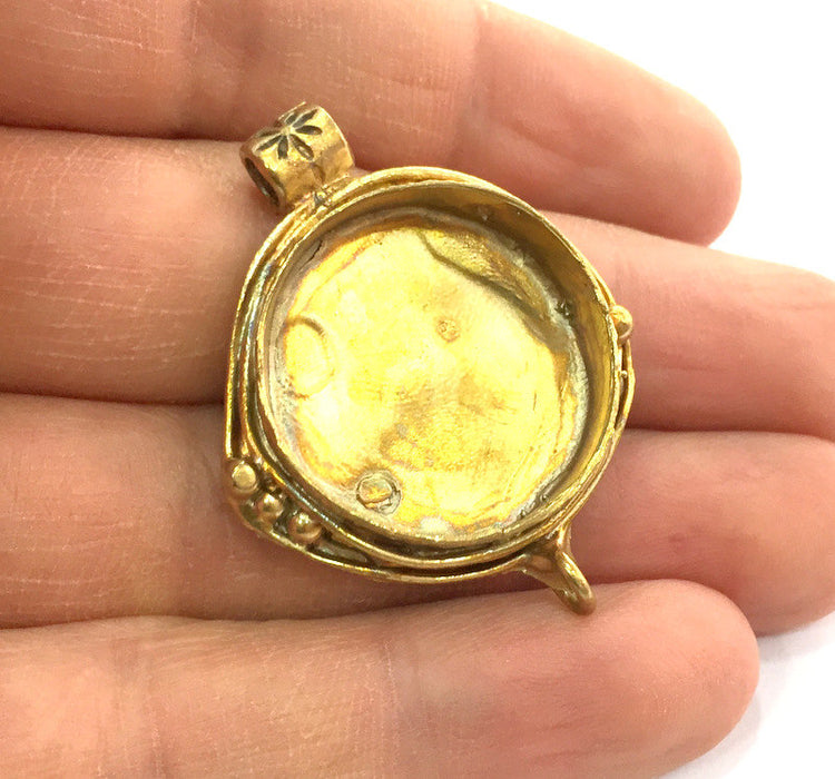 Raw Brass  Bezel Settings,Cabochon Base,Mountings G3250