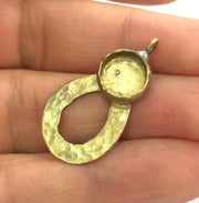 Raw Brass  Bezel Settings,Cabochon Base,Mountings G3256