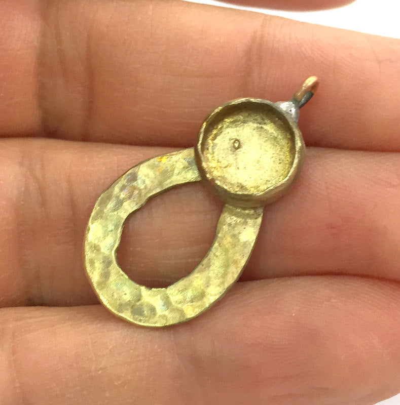 Raw Brass  Bezel Settings,Cabochon Base,Mountings G3256
