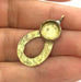 Raw Brass  Bezel Settings,Cabochon Base,Mountings G3256