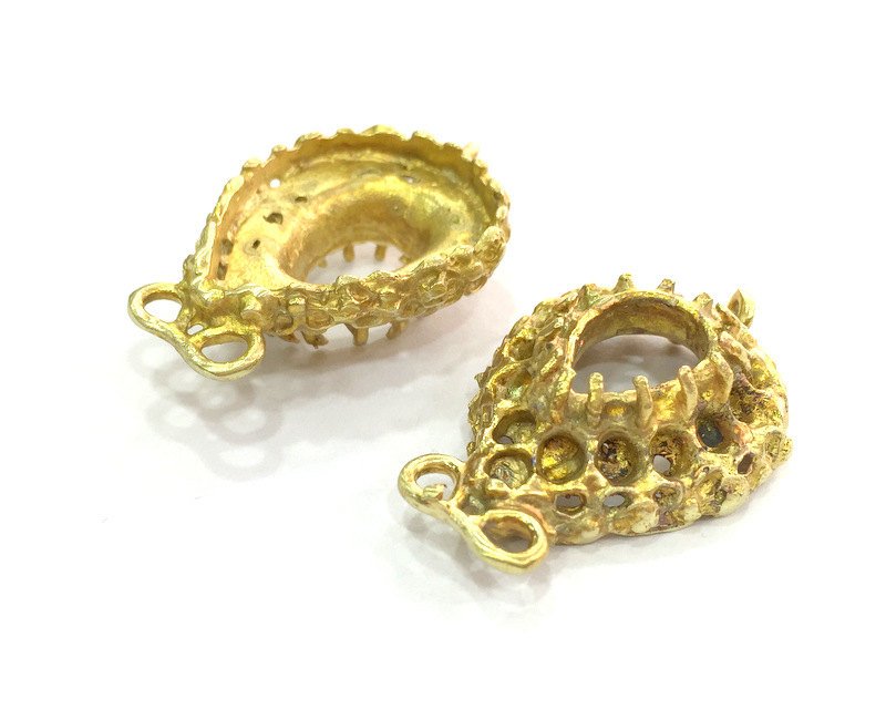 Raw Brass  Bezel Settings,Cabochon Base,Mountings G3253