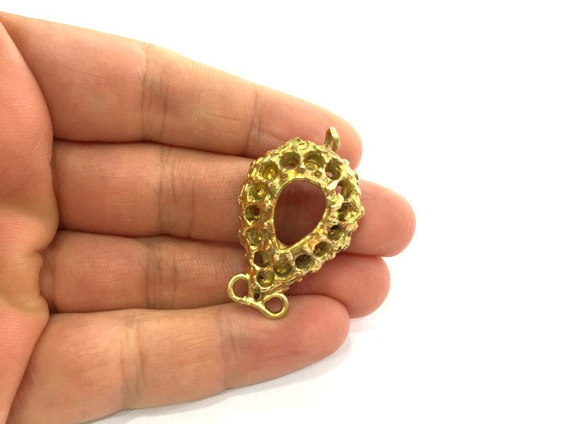 Raw Brass  Bezel Settings,Cabochon Base,Mountings G3253