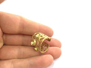 Raw Brass Adjustable Ring  (4mm and 5mm Blank) , Bezel Settings,Cabochon Base,Mountings G3240