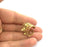 Raw Brass Adjustable Ring  (4mm and 5mm Blank) , Bezel Settings,Cabochon Base,Mountings G3240
